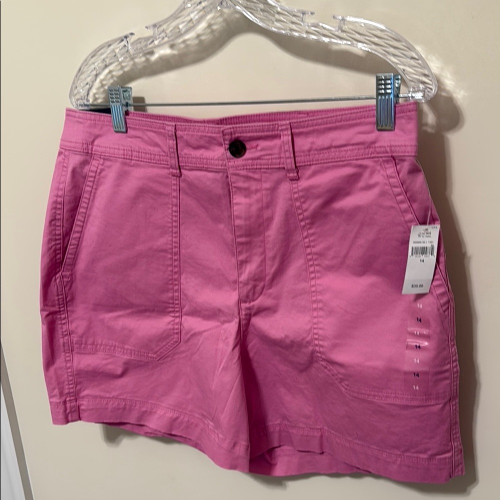 Gap Women's Pink Girlfriend Khaki High-Rise Shorts / Size 14 / Brand NWT